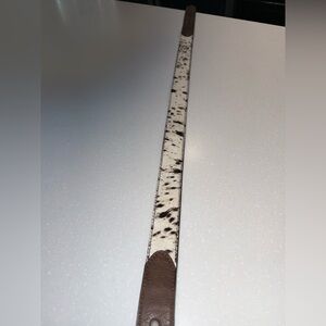 Wilco, catchfly Spotted Haircalf leather belt in White and Brown and some black